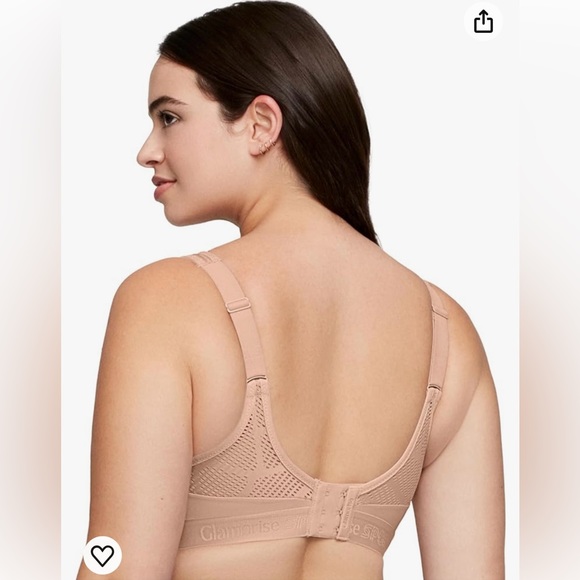 Glamorize women’s plus size No-sweat sports Bra wire free size 40D. Like new - Picture 2 of 10